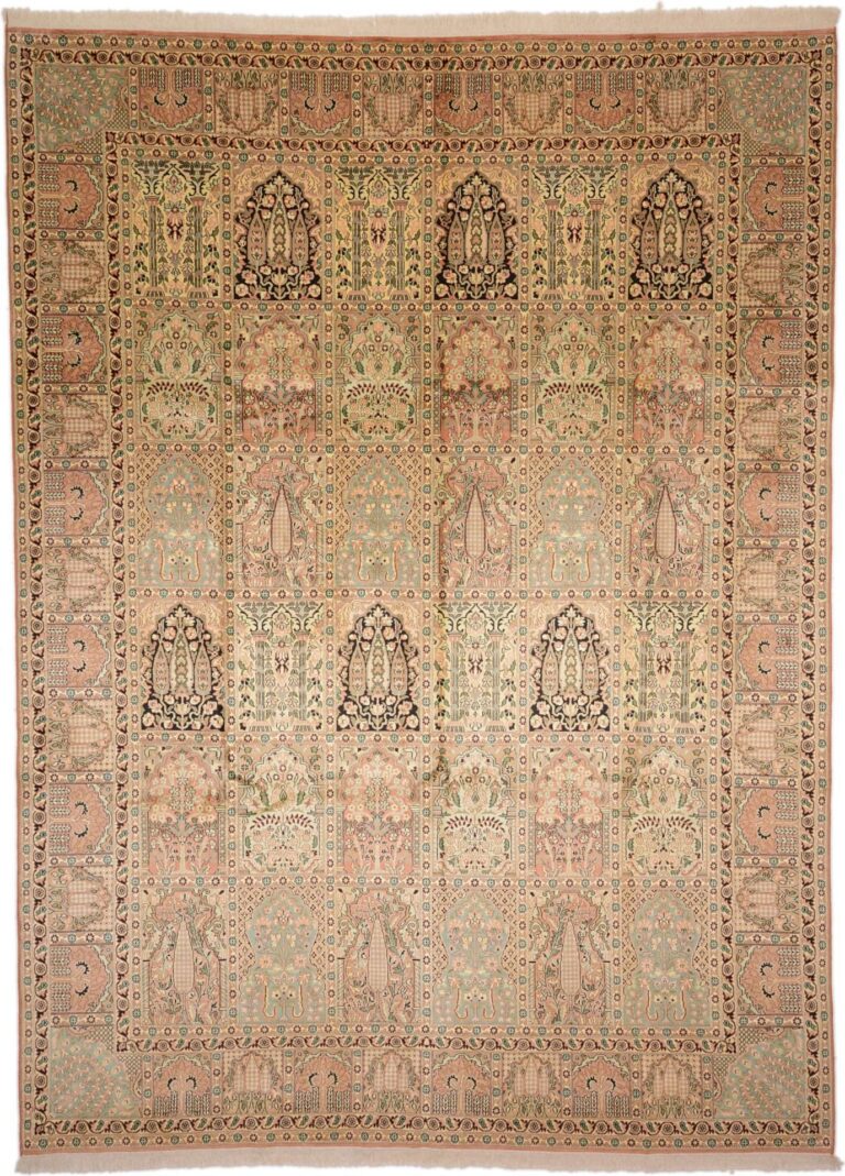 Kashmir Oriental Rug 272 × 369 cm, Silk, hand-knotted
