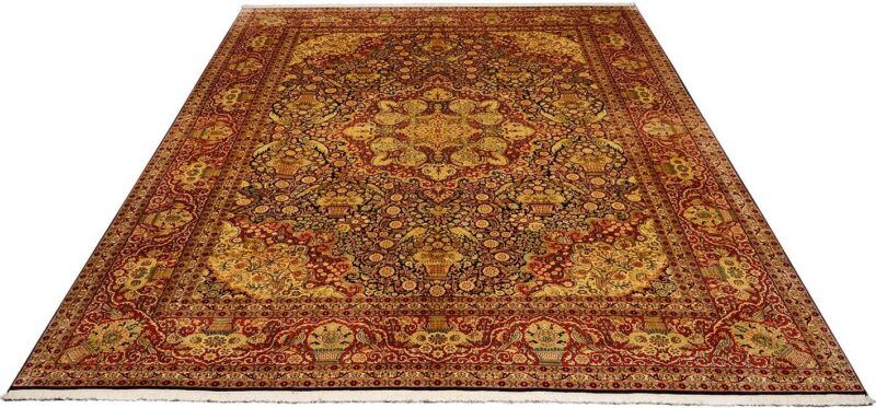 Kashmir Oriental Rug 274 × 365 cm, Silk, hand-knotted — view 2 Kashmir Oriental Rug 274 × 365 cm, Silk, hand-knotted — view 2