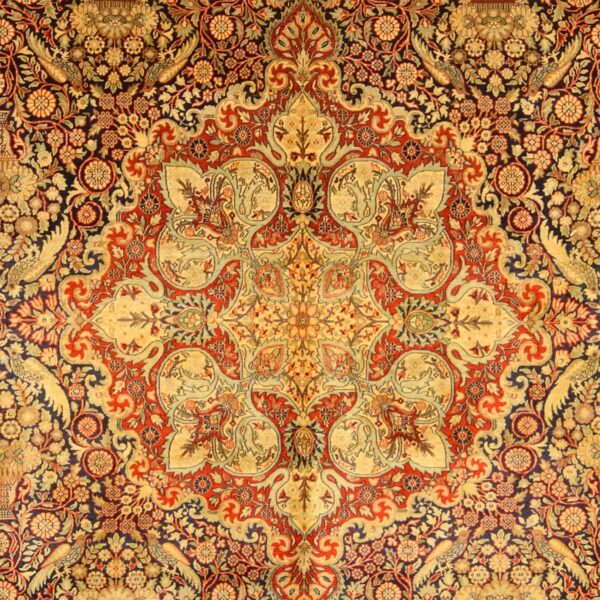 Kashmir Oriental Rug 274 × 365 cm, Silk, hand-knotted — view 4 Kashmir Oriental Rug 274 × 365 cm, Silk, hand-knotted — view 4