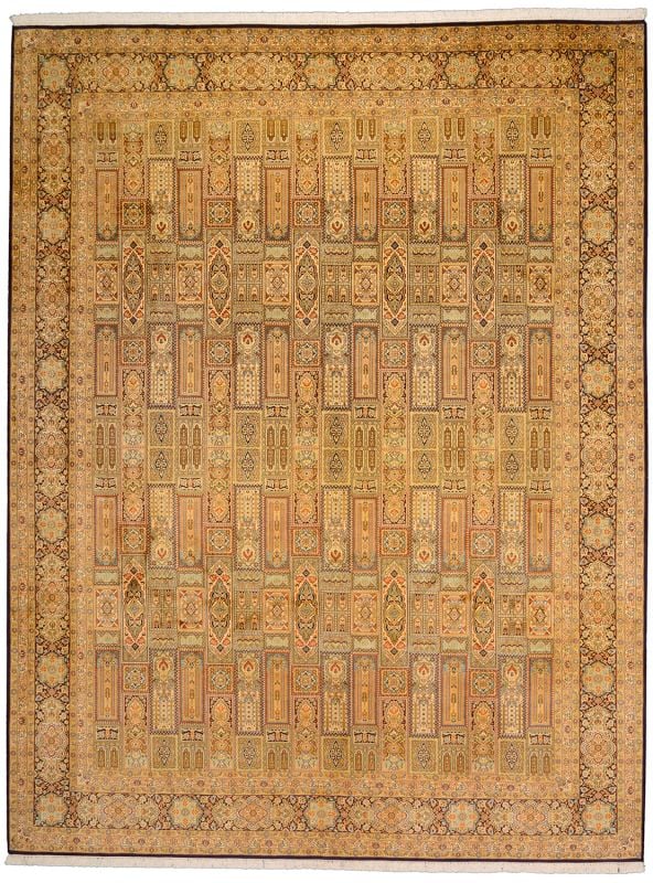 Kashmir Oriental Rug 275 × 367 cm, Silk, hand-knotted