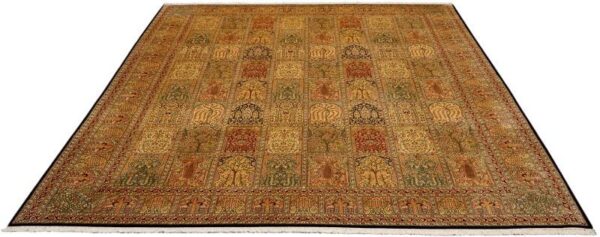 Kashmir Oriental Rug 276 × 361 cm, Silk, Red/Orange, hand-knotted — view 2