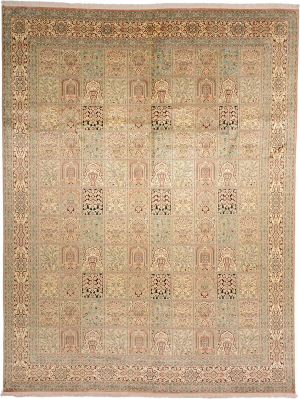 Kashmir Oriental Rug 277 × 363 cm, Silk, hand-knotted