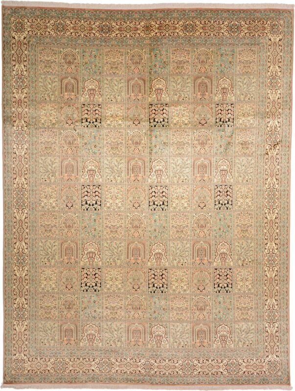 Kashmir Oriental Rug 277 × 363 cm, Silk, hand-knotted