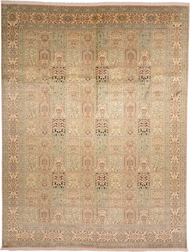 Kashmir Oriental Rug 277 × 363 cm, Silk, hand-knotted