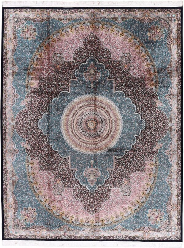 Kashmir Oriental Rug 300 × 400 cm, Silk, hand-knotted