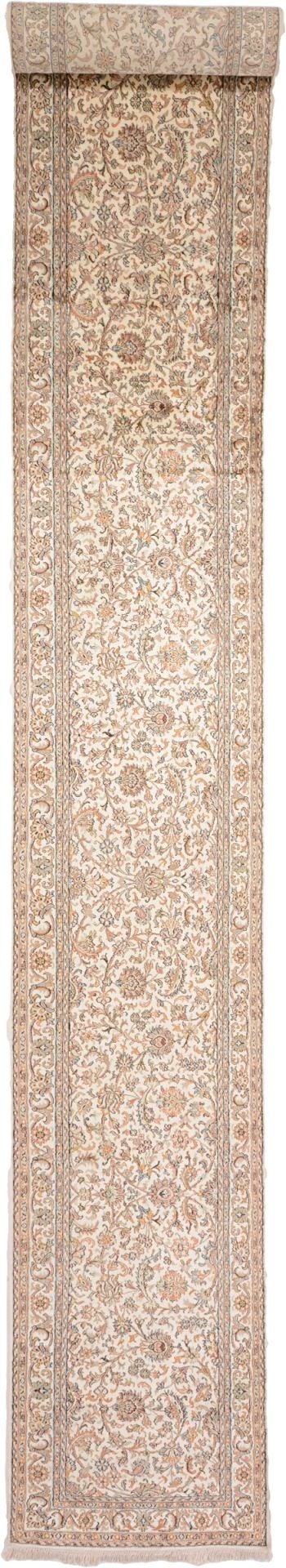 Kashmir Oriental Rug 68 × 438 cm, Silk, hand-knotted, refined