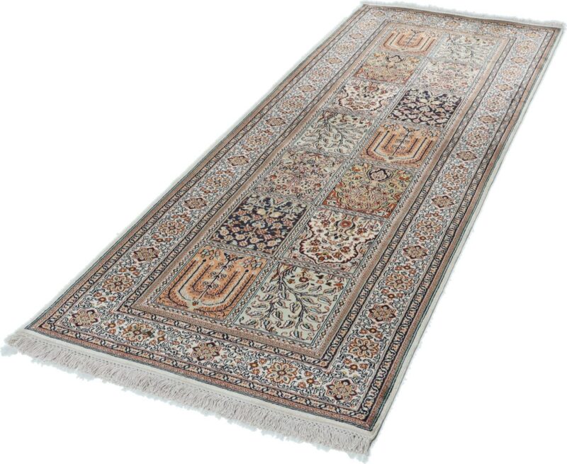 Kashmir Oriental Rug 76 × 213 cm, Silk, hand-knotted — view 3