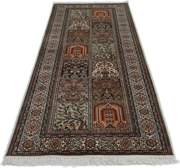 Kashmir Oriental Rug 76 × 213 cm, Silk, hand-knotted — view 5