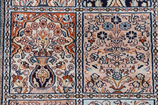 Kashmir Oriental Rug 76 × 241 cm, Silk, hand-knotted, Indian — view 9
