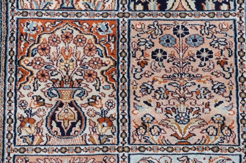 Kashmir Oriental Rug 76 × 241 cm, Silk, hand-knotted, Indian — view 9
