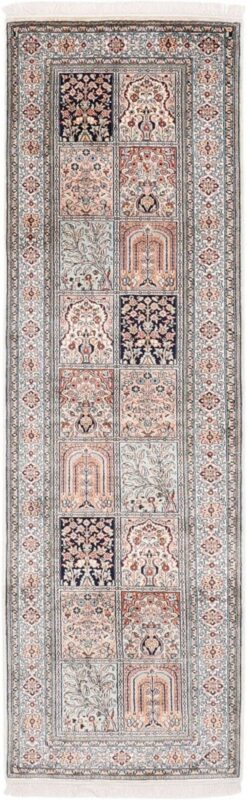 Kashmir Oriental Rug 76 × 241 cm, Silk, hand-knotted, Indian