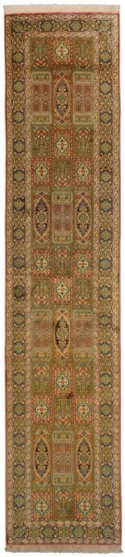 Kashmir Oriental Rug 76 × 350 cm, Silk, hand-knotted