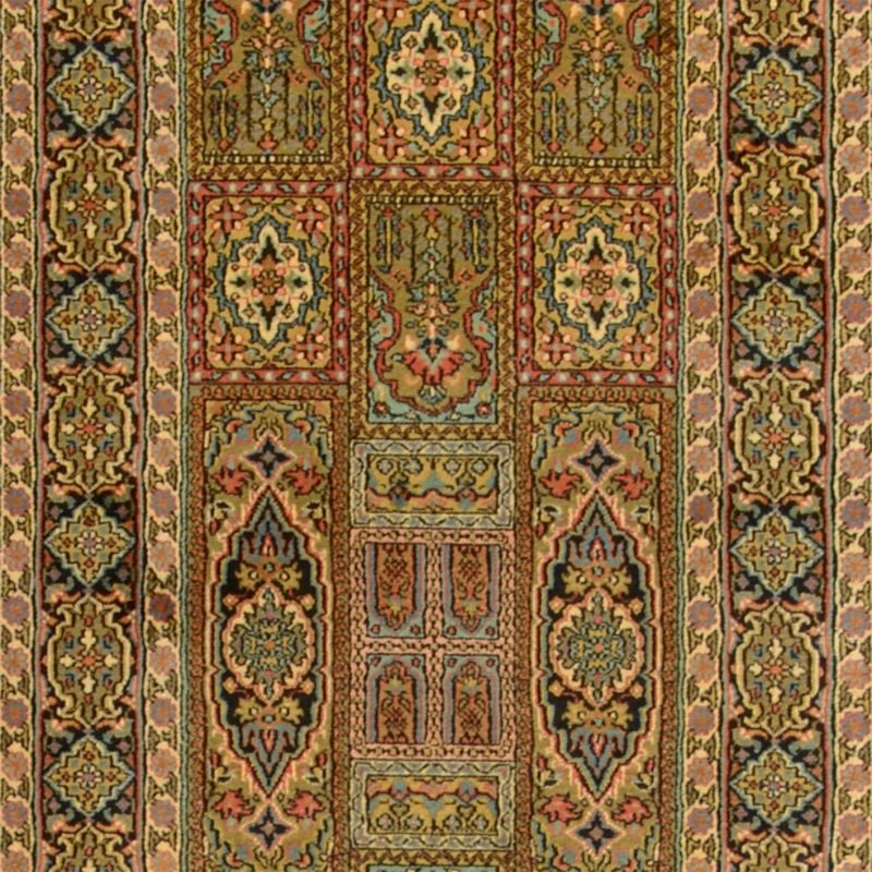 Kashmir Oriental Rug 76 × 350 cm, Silk, hand-knotted — view 4