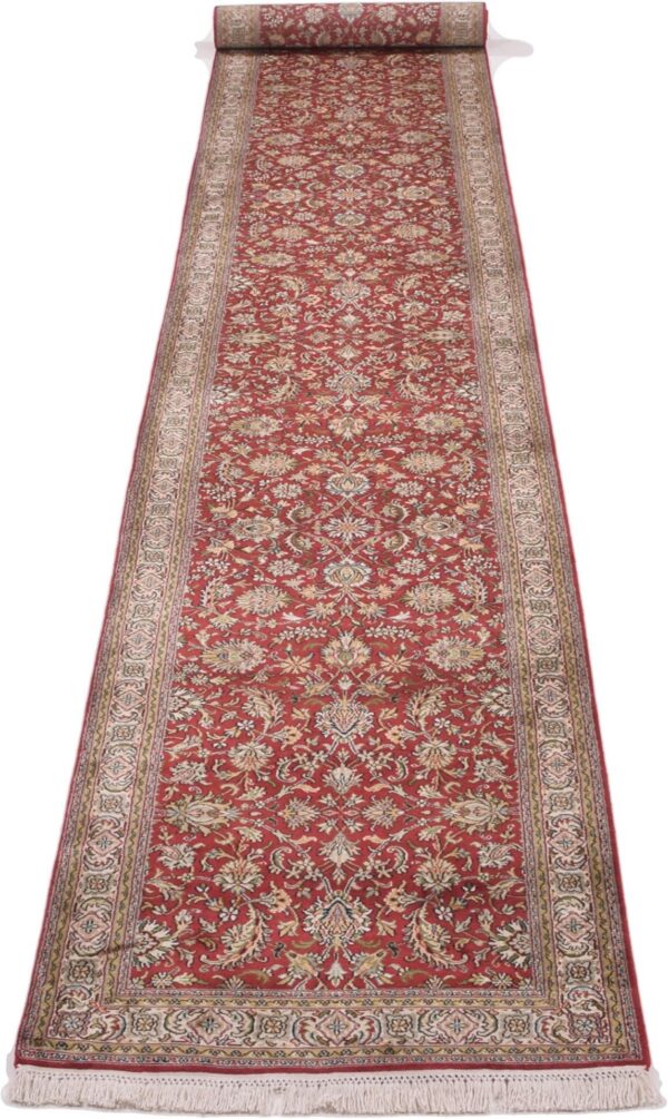 Kashmir Oriental Rug 76 × 532 cm, Silk, hand-knotted — view 2