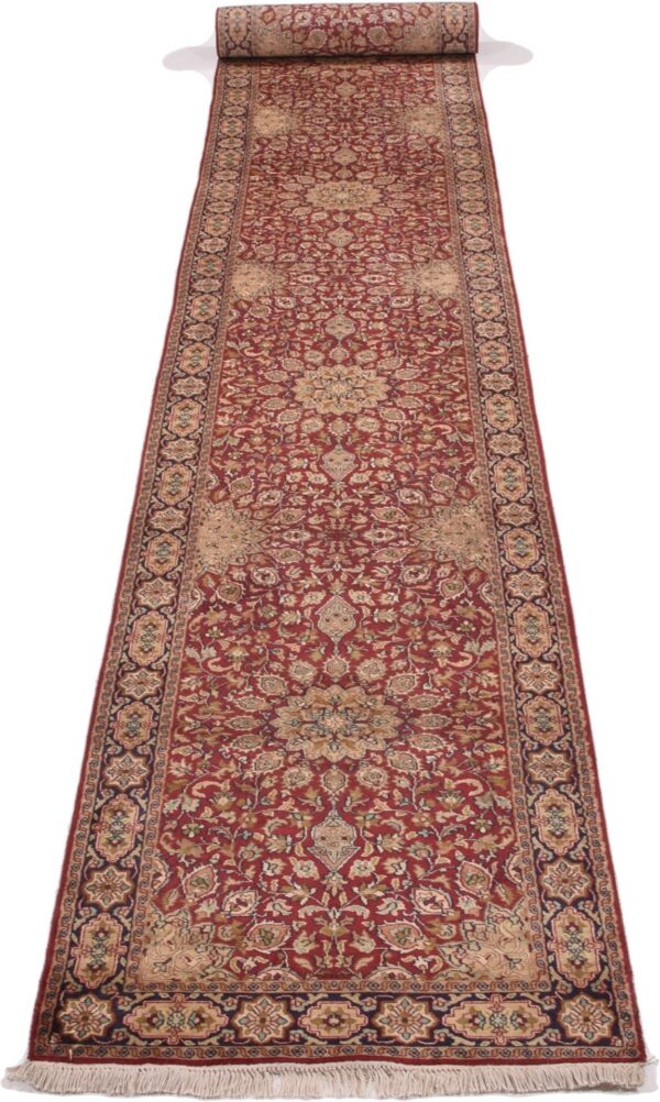 Kashmir Oriental Rug 77 × 545 cm, Silk, hand-knotted — view 2