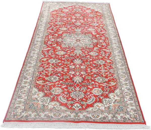 Kashmir Oriental Rug 79 × 215 cm, Silk, hand-knotted — view 2
