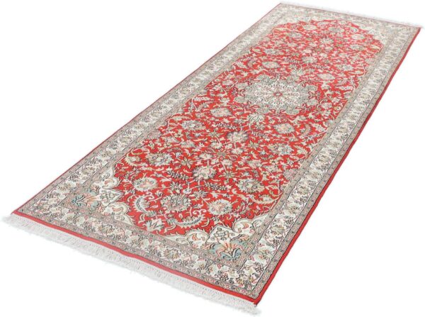 Kashmir Oriental Rug 79 × 215 cm, Silk, hand-knotted — view 3