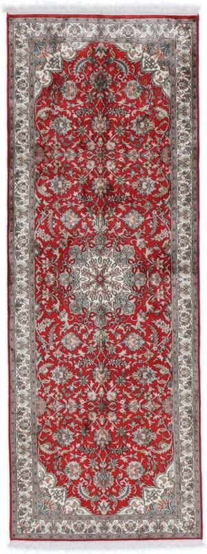 Kashmir Oriental Rug 79 × 215 cm, Silk, hand-knotted