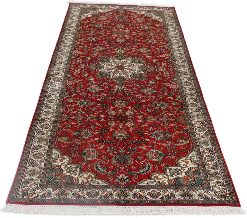 Kashmir Oriental Rug 79 × 215 cm, Silk, hand-knotted — view 5