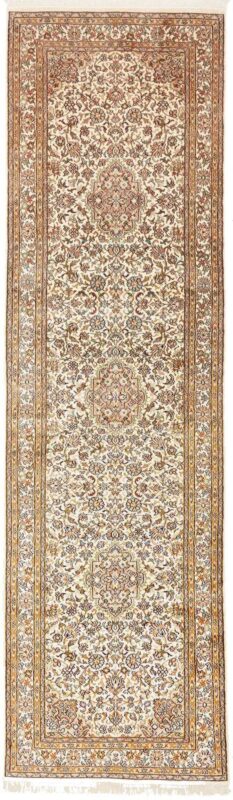Kashmir Oriental Rug 79 × 271 cm, Silk, hand-knotted