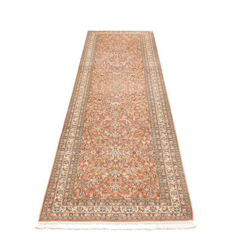 Kashmir Oriental Rug 80 × 295 cm, Silk, hand-knotted — view 4