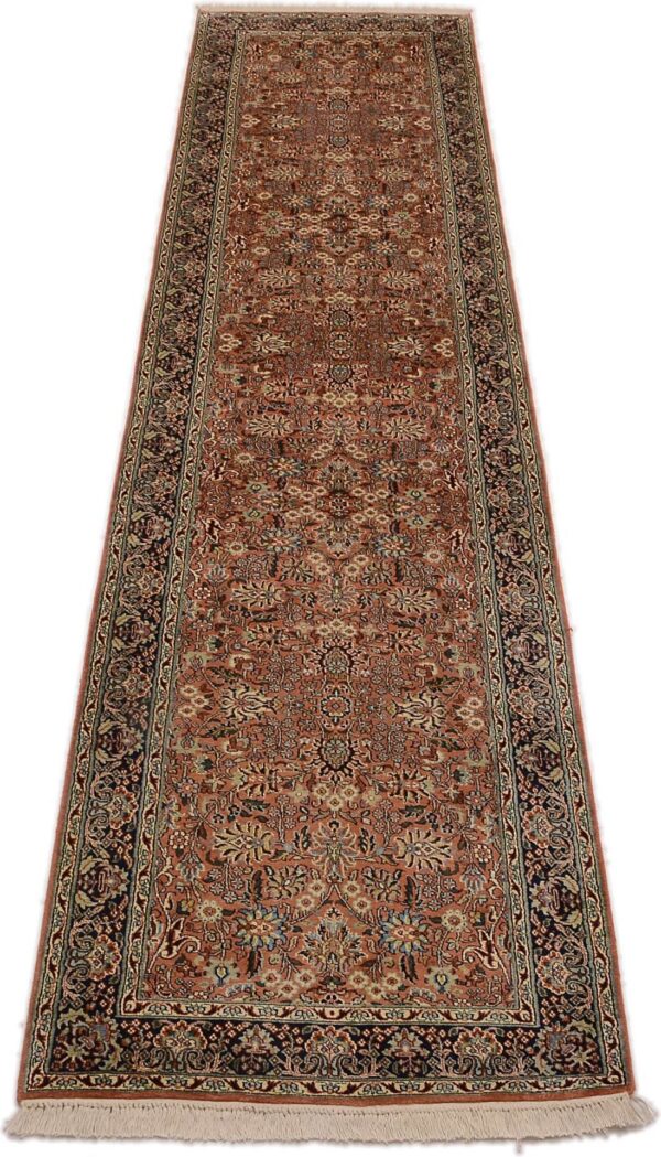 Kashmir Oriental Rug 80 × 340 cm, Silk, hand-knotted, luxury — view 2