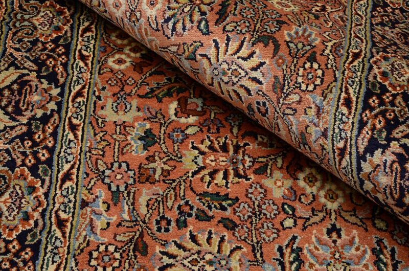 Kashmir Oriental Rug 80 × 340 cm, Silk, hand-knotted, luxury — view 4