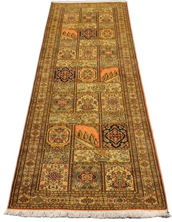 Kashmir Oriental Rug 81 × 312 cm, Silk, hand-knotted — view 2