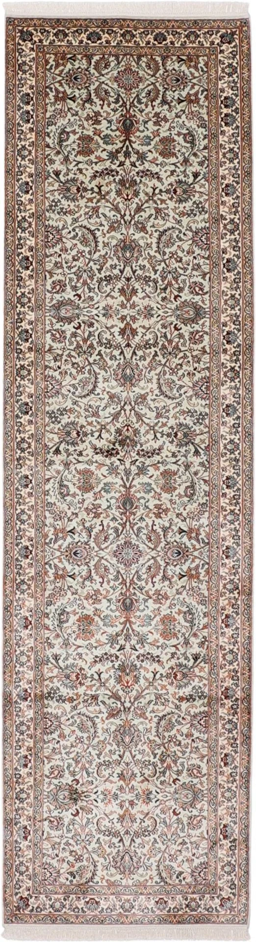 Kashmir Oriental Rug 83 × 303 cm, Silk, hand-knotted