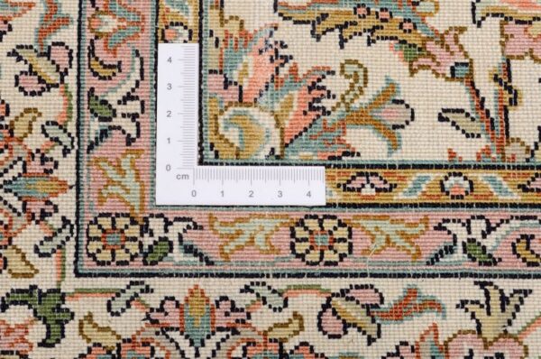 Kashmir Oriental Rug 95 × 377 cm, Silk, hand-knotted, runner — view 3