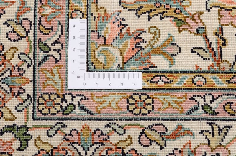 Kashmir Oriental Rug 95 × 377 cm, Silk, hand-knotted, runner — view 3