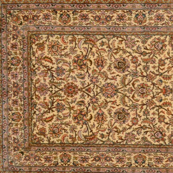 Kashmir Oriental Rug 95 × 377 cm, Silk, hand-knotted, runner — view 4