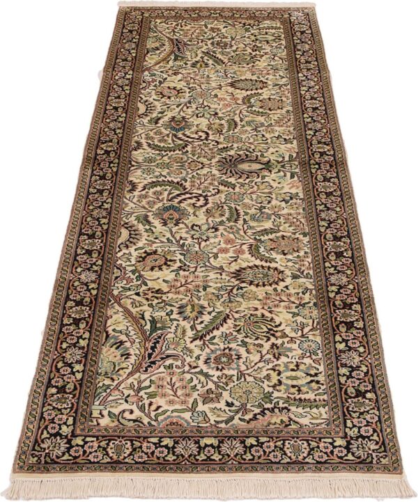 Kashmir Oriental Rug 96 × 295 cm, Silk, hand-knotted — view 2 Kashmir Oriental Rug 96 × 295 cm, Silk, hand-knotted — view 2