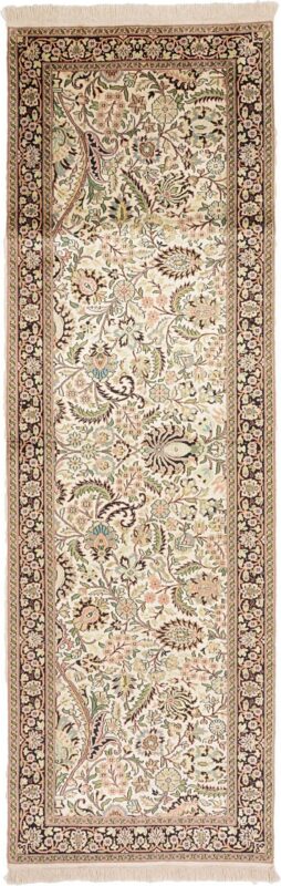 Kashmir Oriental Rug 96 × 295 cm, Silk, hand-knotted Kashmir Oriental Rug 96 × 295 cm, Silk, hand-knotted
