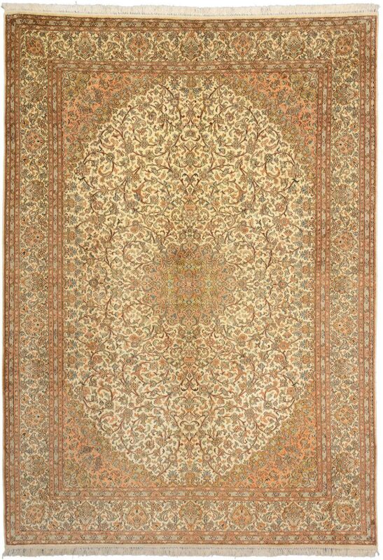 Kashmir Oriental Rug 174 × 245 cm, Silk, hand-knotted