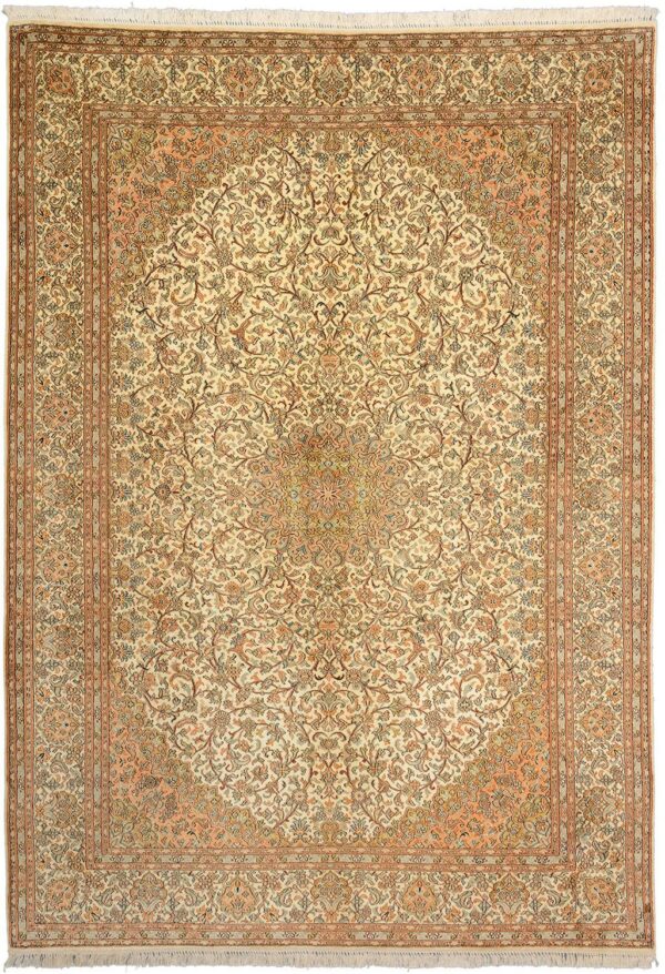 Kashmir Oriental Rug 174 × 245 cm, Silk, hand-knotted
