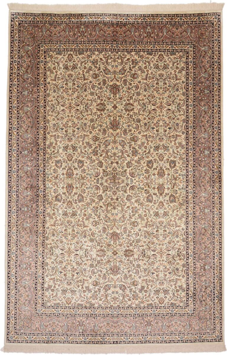 Kashmir Oriental Rug 179 × 276 cm, Silk, hand-knotted, fine
