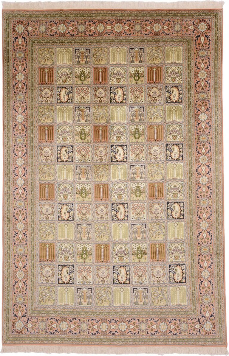 Kashmir Oriental Rug 185 × 282 cm, Silk, hand-knotted