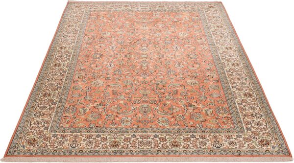 Kashmir Oriental Rug 190 × 276 cm, Silk, White/Beige, hand-knotted — view 3