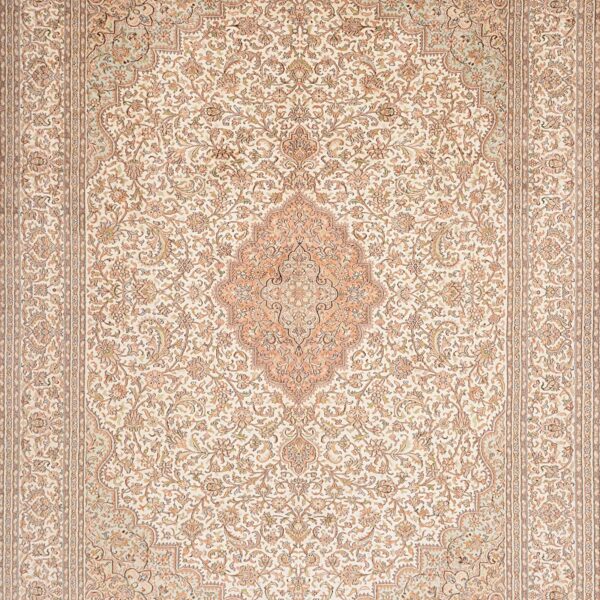 Kashmir Oriental Rug 203 × 284 cm, Silk, hand-knotted — view 6