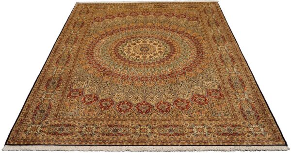 Kashmir Oriental Rug 205 × 282 cm, Silk, hand-knotted — view 2