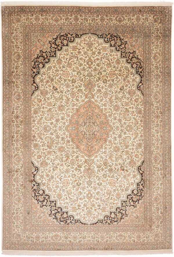 Kashmir Oriental Rug 205 × 298 cm, Silk, hand-knotted