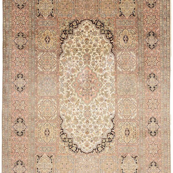 Kashmir Oriental Rug 210 × 305 cm, Silk, hand-knotted — view 6