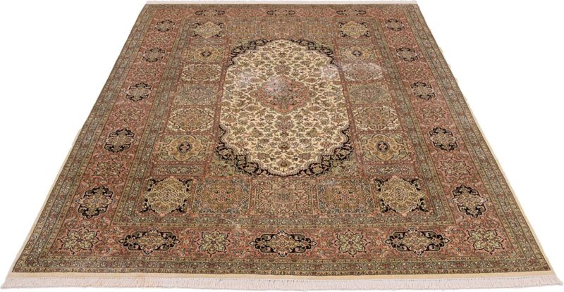 Kashmir Oriental Rug 210 × 305 cm, Silk, hand-knotted — view 2