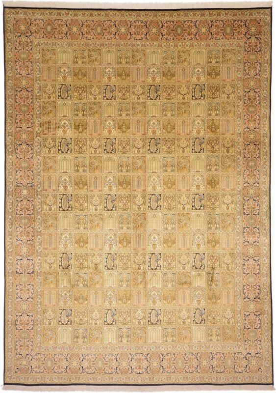 Kashmir Oriental Rug 246 × 343 cm, Silk, hand-knotted