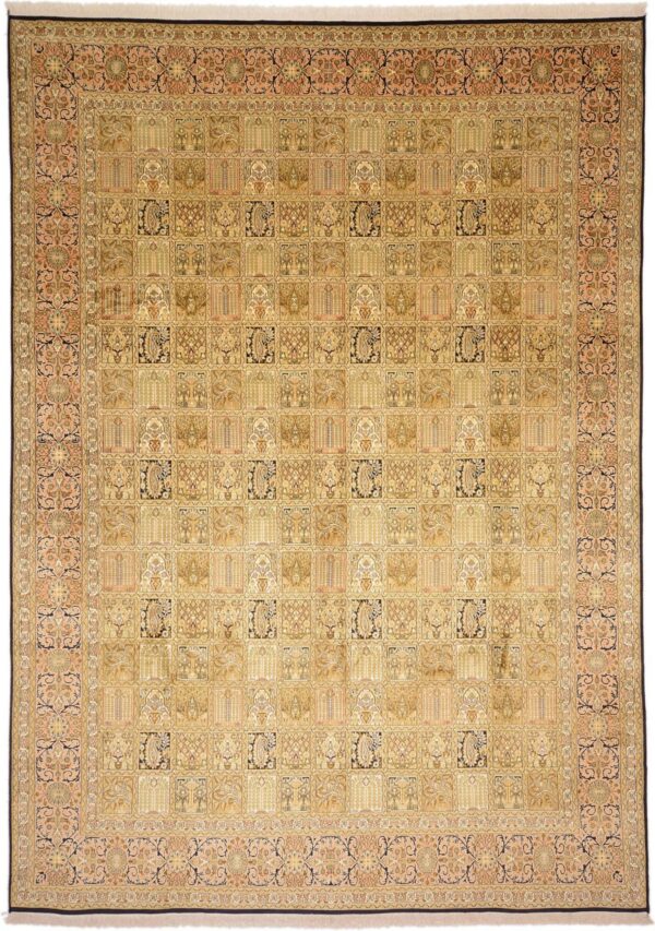 Kashmir Oriental Rug 246 × 343 cm, Silk, hand-knotted