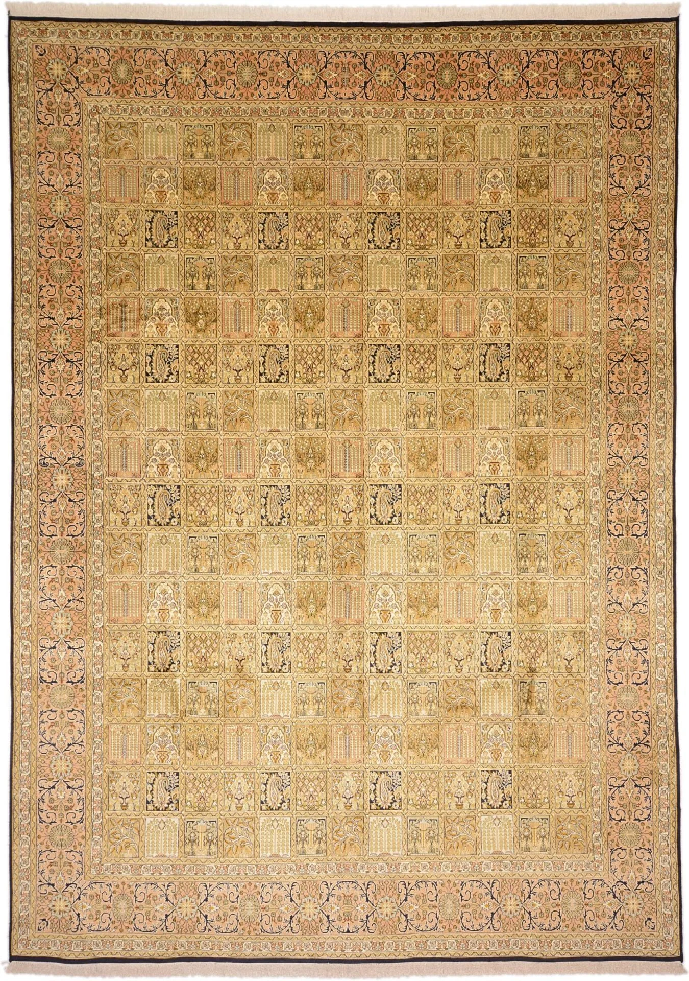 Kashmir Oriental Rug 246 × 343 cm, Silk, hand-knotted