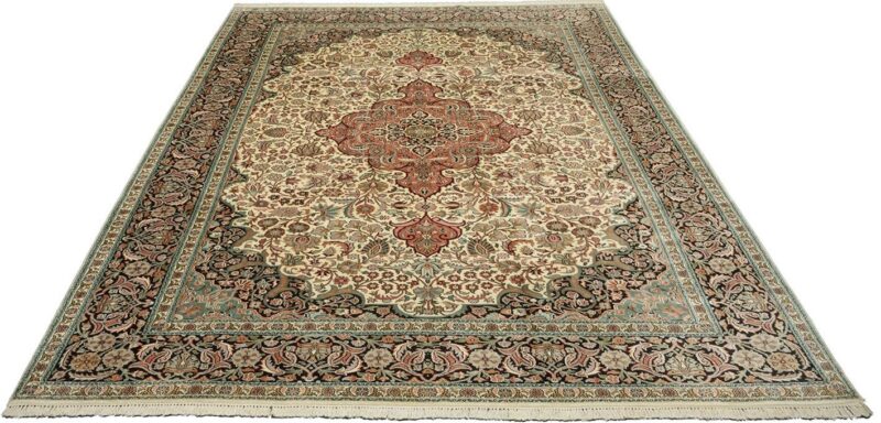 Kashmir Oriental Rug 270 × 366 cm, Silk, hand-knotted, fine — view 2