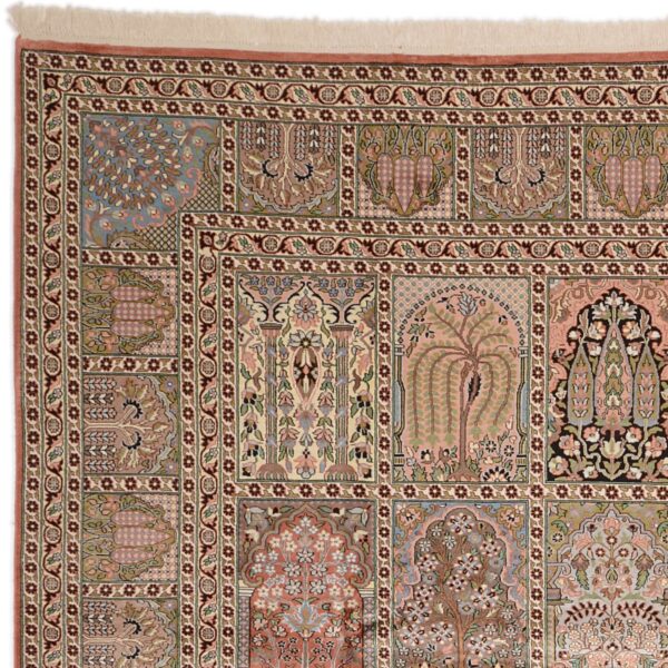 Kashmir Oriental Rug 282 × 354 cm, Silk, hand-knotted — view 6