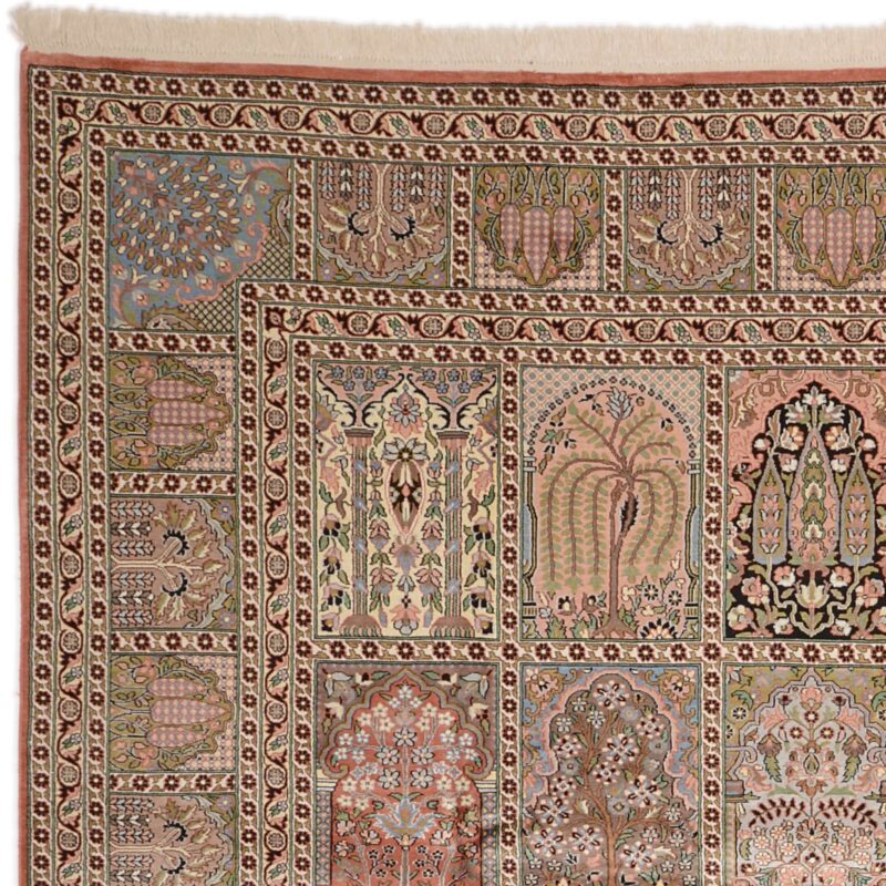 Kashmir Oriental Rug 282 × 354 cm, Silk, hand-knotted — view 6